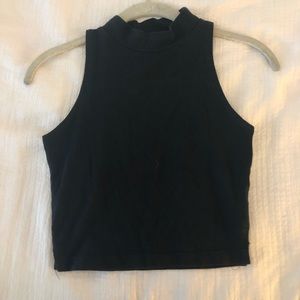 Topshop Mockneck Crop Top